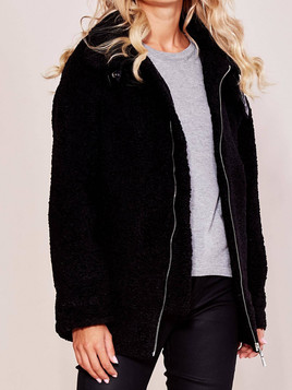 Kurtka pilotka z kożuszkiem czarna