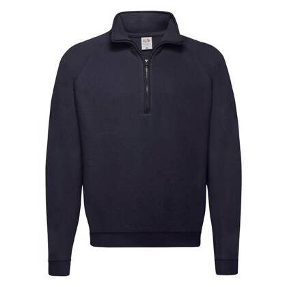 Granatowa bluza męska Zip Neck Sweat Fruit of the Loom