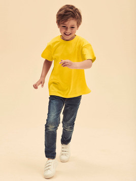 Żółta koszulka dziecięca bawełniana Fruit of the Loom