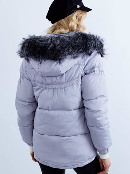 Kurtka krótka z kapturem szara