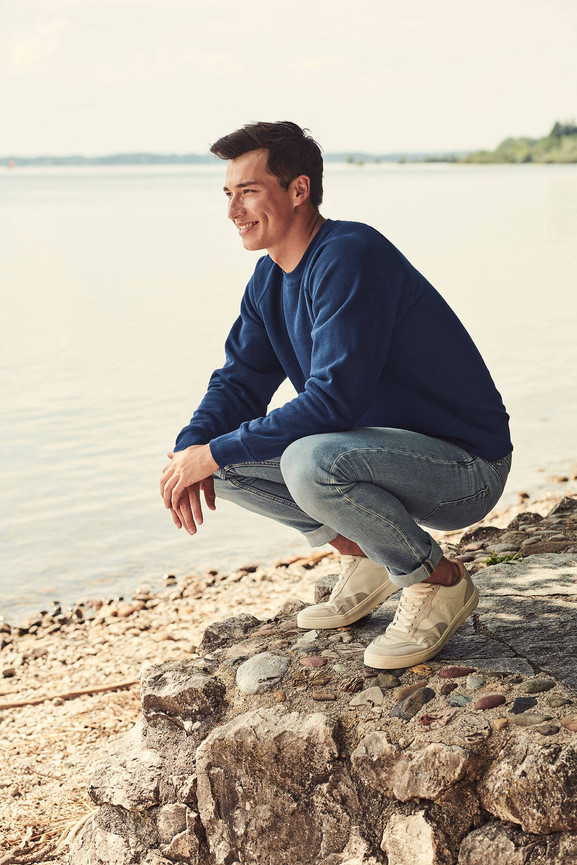 Granatowa bluza męska Raglan Sweat Fruit of the Loom