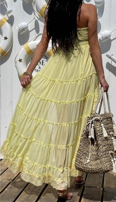 Żółta sukienko-spódnica By o la la