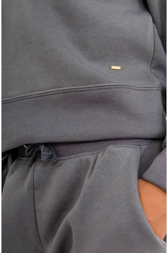 Bluza z kapturem crop szara