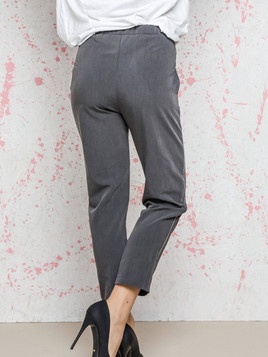 Spodnie carrot Euphory z lampasami antracyt