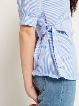 Koszula w paseczki niebieska