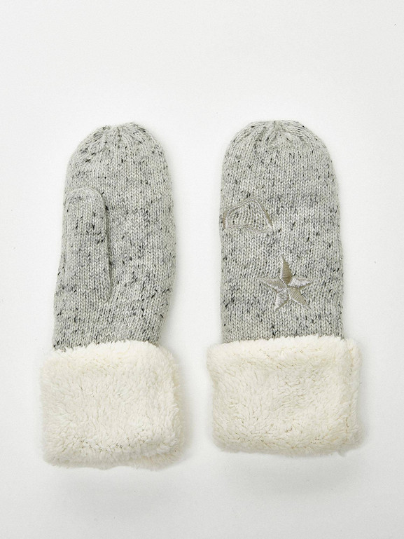 Rękawiczki srebrna gwiazda szary melange