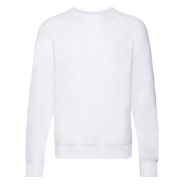 Biała bluza męska Lightweight Raglan Sweat Fruit of the Loom 