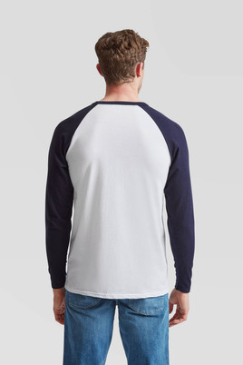 Biała koszulka męska Baseball Fruit of the Loom 