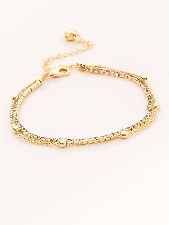 Bransoletka na podwójnym łańcuszku złota