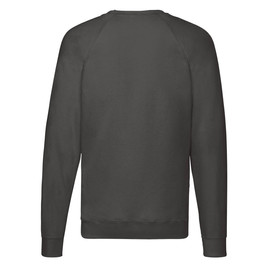 Grafitowa bluza męska Lightweight Raglan Sweat Fruit of the Loom
