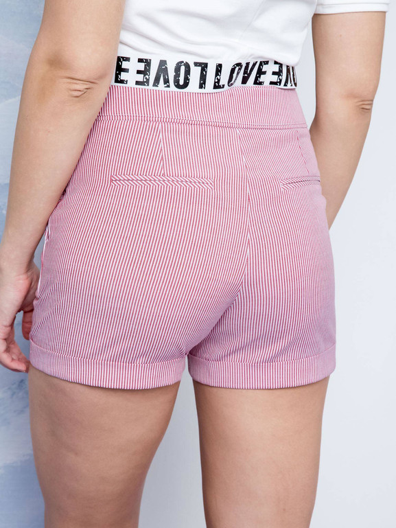 Szorty Lemonada z podwijanymi nogawkami czerwone