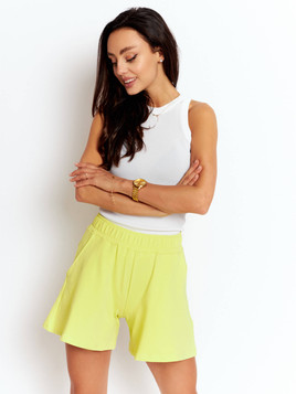 Zielone szorty z szerokim ściągaczem Cocomore