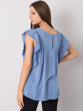 Niebieska bluzka z falbankami Yups