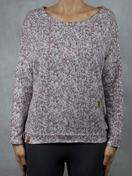 Fioletowa bluzka sweterkowy nadruk Mi...Mi