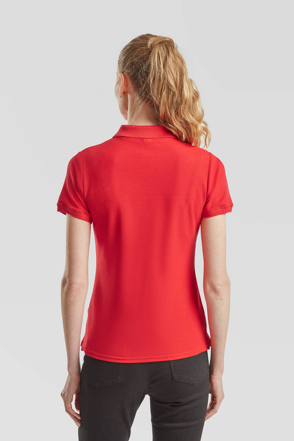 Czerwona koszulka damska Polo Fruit of the Loom