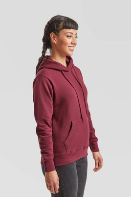 Burgundowa bluza z kapturem Hooded Sweat Fruit of the Loom 