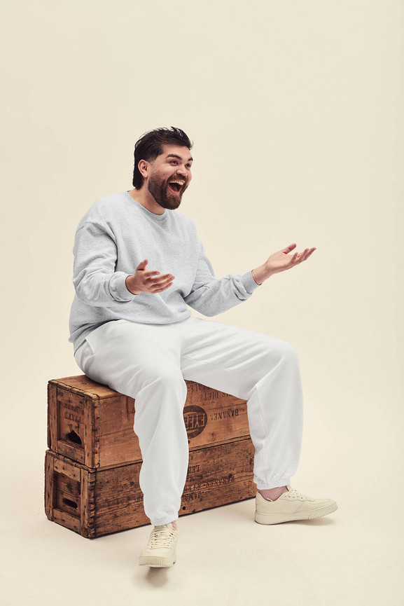 Jasno-szara bluza męska Set-in Sweat Fruit of the Loom