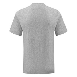 Szara koszulka męska z czesanej bawełny Iconic rękawem Fruit of the Loom