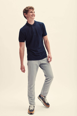 Granatowa koszulka Heavy Polo Friut of the Loom