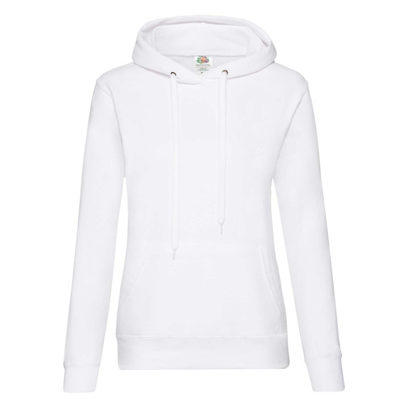 Biała bluza z kapturem Hooded Sweat Fruit of the Loom
