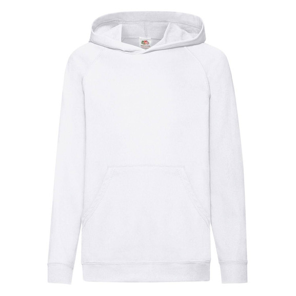 Biała dziecięca bluza z kapturem Fruit of the Loom