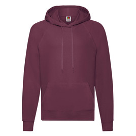 Burgundowa bluza męska z kapturem Lightweight Hooded Sweat Fruit of the Loom 