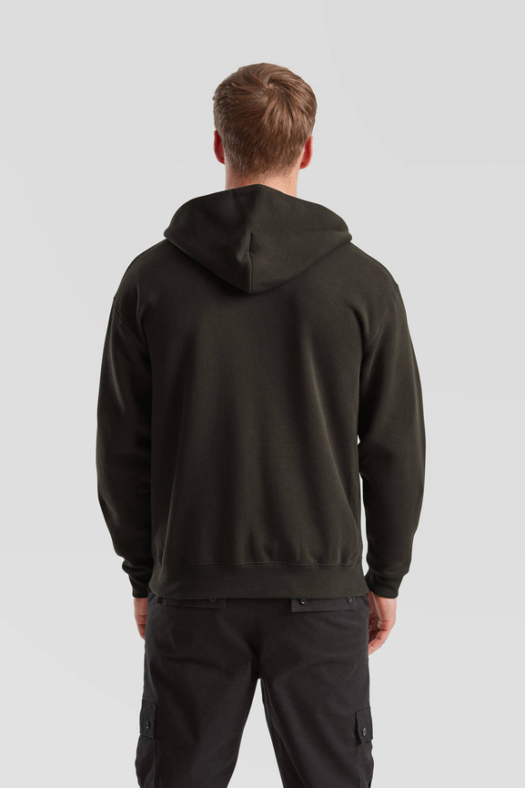 Szara bluza męska z kapturem Premium Fruit of the Loom