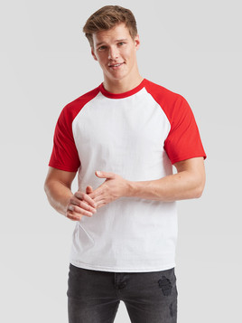 Biała koszulka męska Baseball Fruit of the Loom