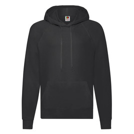 Czarna bluza męska z kapturem Lightweight Hooded Sweat Fruit of the Loom 