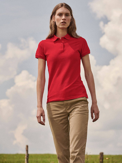 Czerwona koszulka damska polo 65/35 Polo Fruit of the Loom