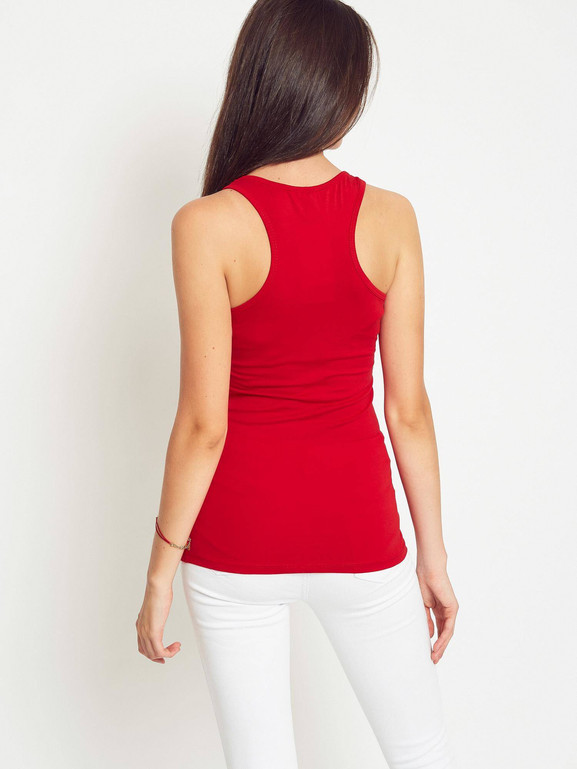 Bluzka basic bokserka czerwona