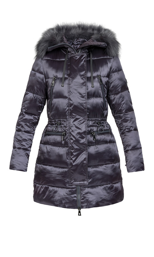 Szara kurtka puchowa Luserna-Eco Tiffi