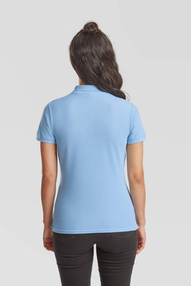 Błękitna koszulka damska Polo Fruit of the Loom