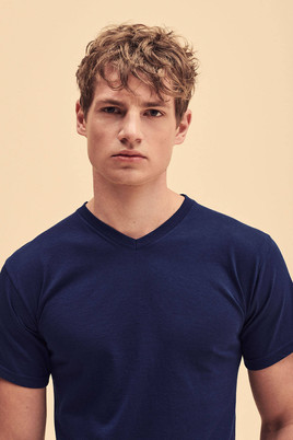 Granatowa koszulka męska Valueweight V-Neck Fruit of the Loom