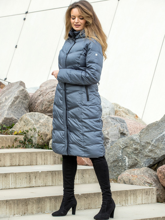 Szary płaszcz puchowy Premium Dankoff.dk
