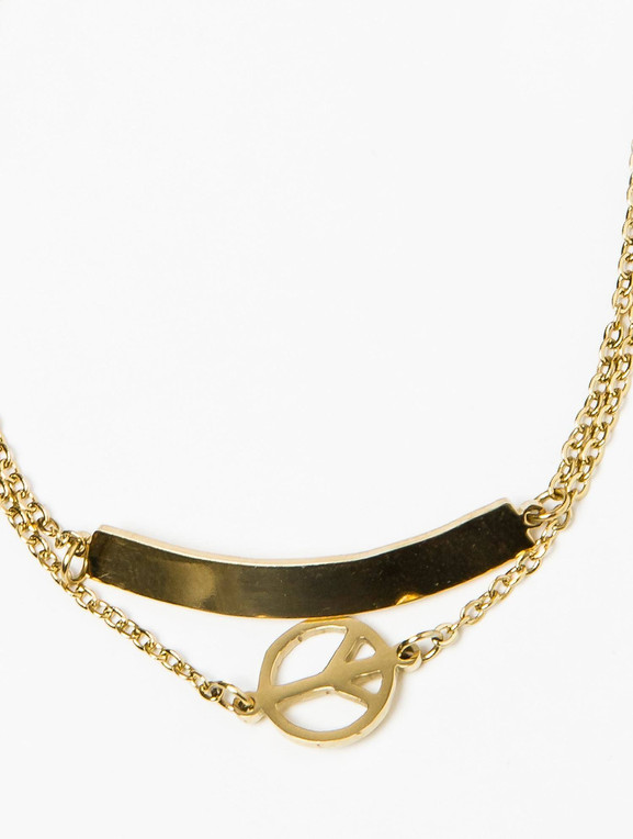 Bransoletka pozłacana na podwójnym łańcuszku