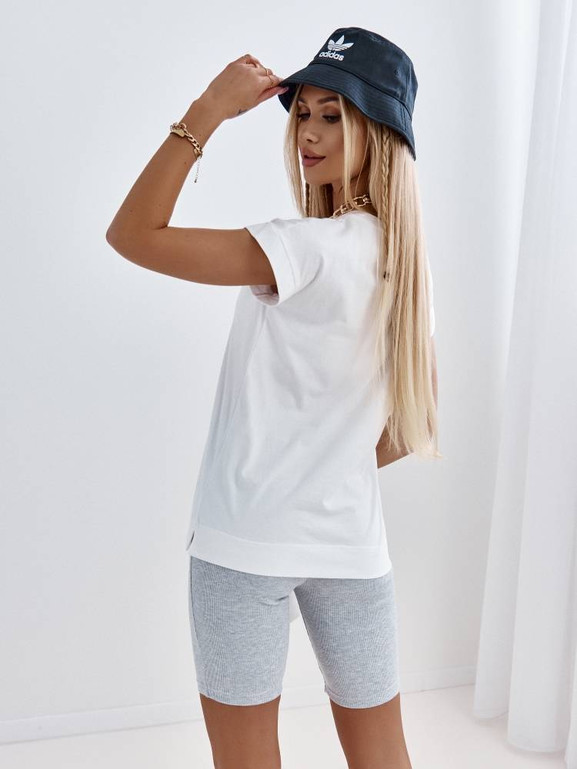 Biała bluzka oversize z nadrukiem Cocomore