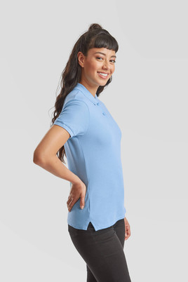 Błękitna koszulka damska Polo Fruit of the Loom