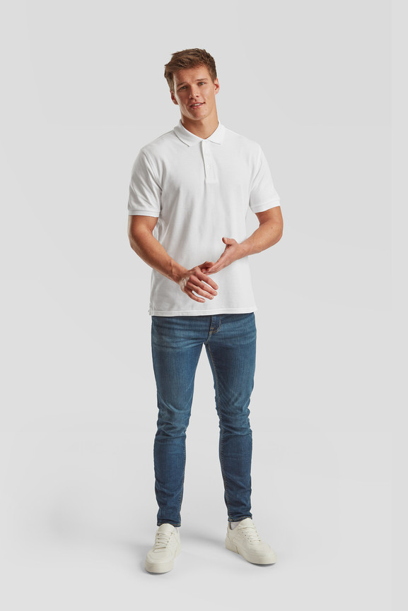 Biała koszulka męska Iconic Polo Friut of the Loom