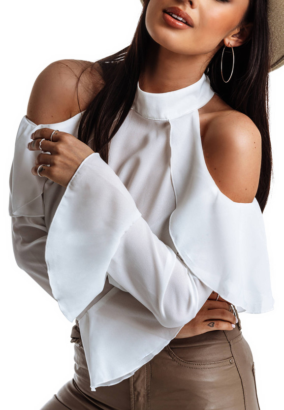 Biała buzka cold shoulder Lemonada