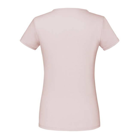 Pudrowa koszulka damska Iconic Vneck Fruit of the Loom