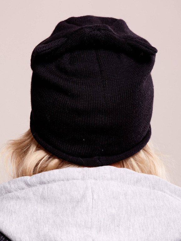 Czapka kociak czarna