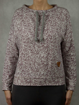 Fioletowa bluzka sweterkowy nadruk Mi...Mi