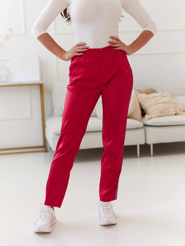 Amarantowy komplet odzieży z satyny By o la la