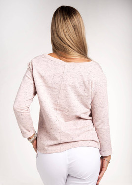 Pudrowy róż nakrapiana bluzka mi...mi