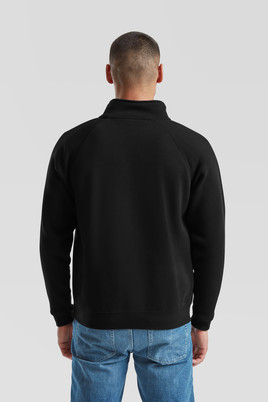 Czarna bluza męska Zip Neck Sweat Fruit of the Loom