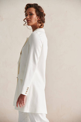 Ecru żakiet dwurzędowy Blue Shadow