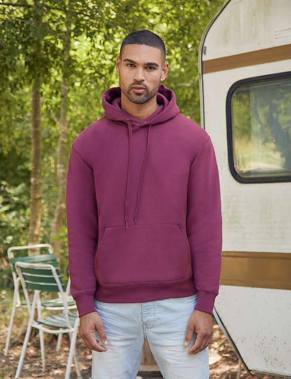 Burgundowa bluza męska z kapturem Hooded Sweat Fruit of the Loom