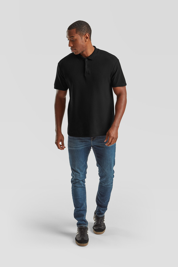 Czarna koszulka męska polo Original Polo Friut of the Loom