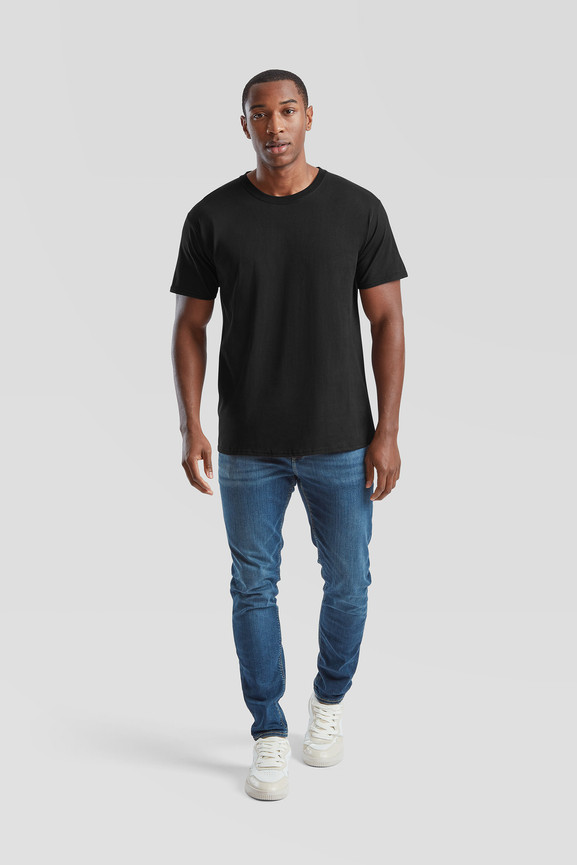 Czarna koszulka męska Valueweight Fruit of the Loom